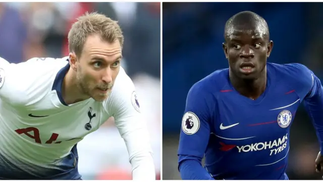 Christian Eriksen and N'Golo Kante