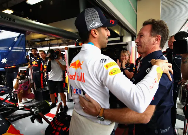 Christian Horner and Daniel Ricciardo