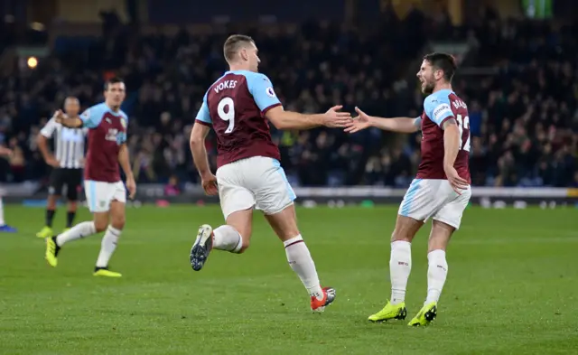 Sam Vokes celebrates