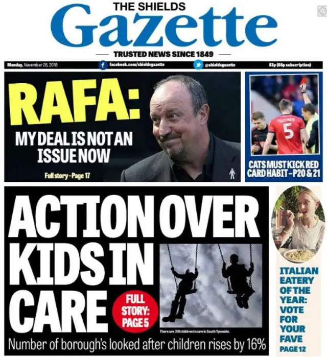 Shields Gazette front page