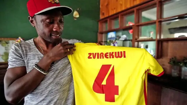 Hardlife Zvirekwi poses with his football strip