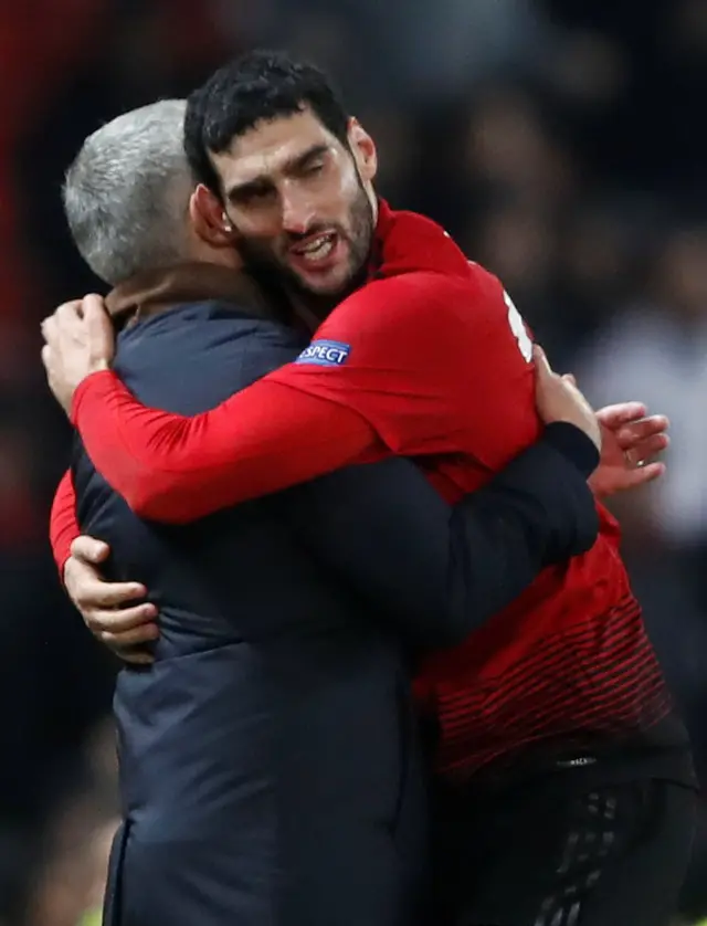 Jose Mourinho and Marouane Fellaini