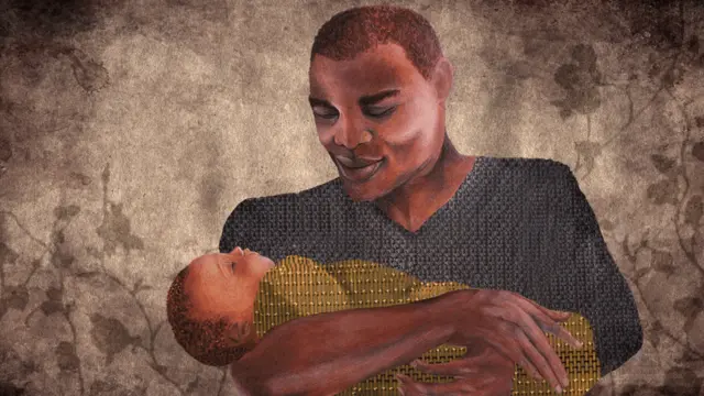 Man holding baby