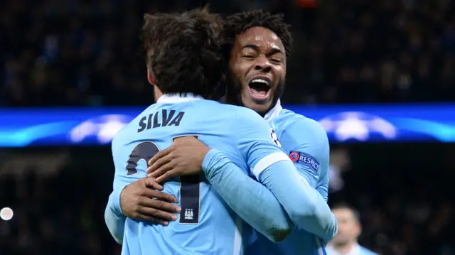 David Silva and Raheem Sterling