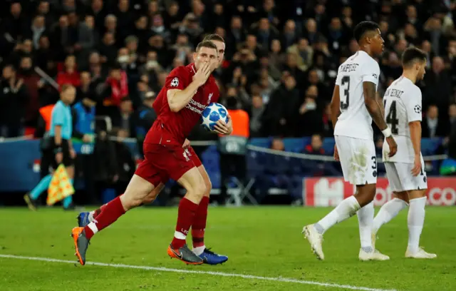 James Milner celebrates