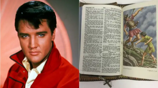 The bible was sent to Elvis Presley in 1957