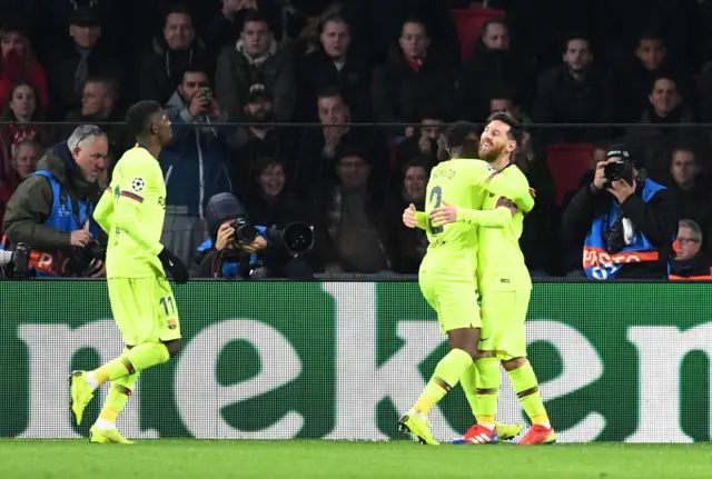 Lionel Messi celebrates
