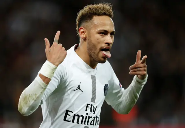 Neymar celebrates