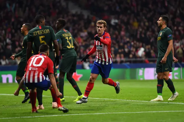 Antoine Griezmann celebrates