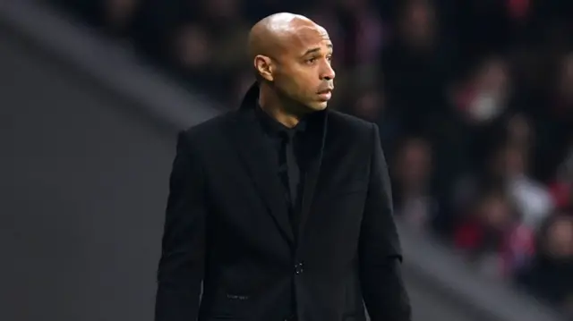 Thierry Henry reacts