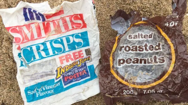 Crisps and peanuts packet