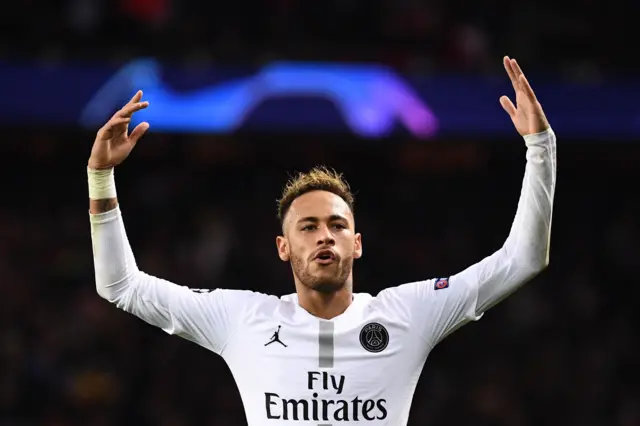 Neymar celebrates