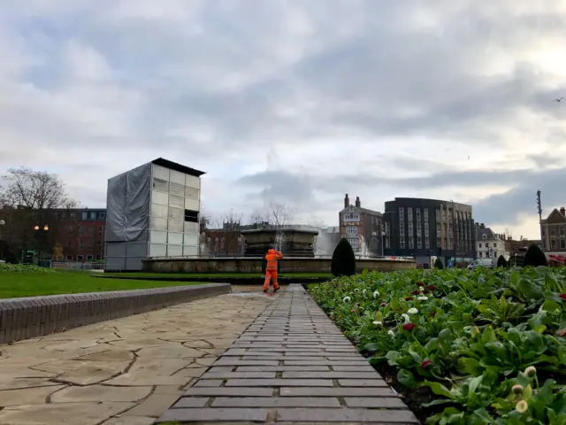 Work near Hull's Queens Gardens