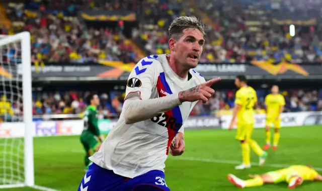 Kyle Lafferty scored Rangers' second goal in Spain