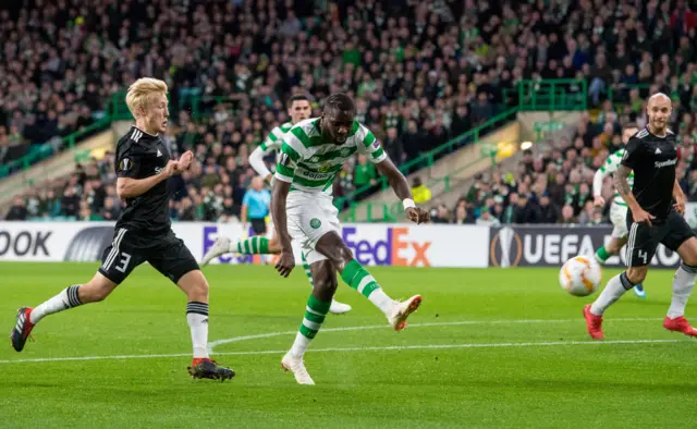 Celtic striker Odsonne Edouard scored twice against Rosenborg on 25 July