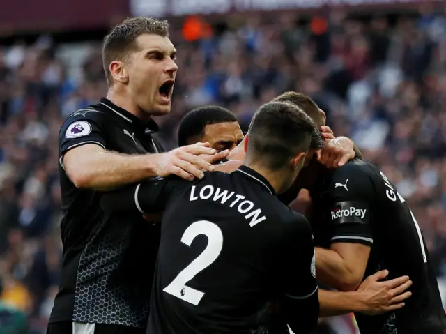 Burnley celebrate