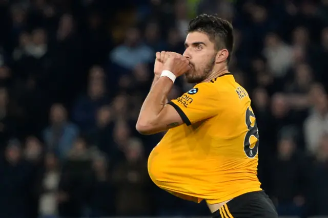 Ruben Neves celebrates