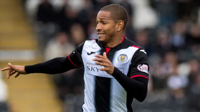 St Mirren striker Simeon Jackson