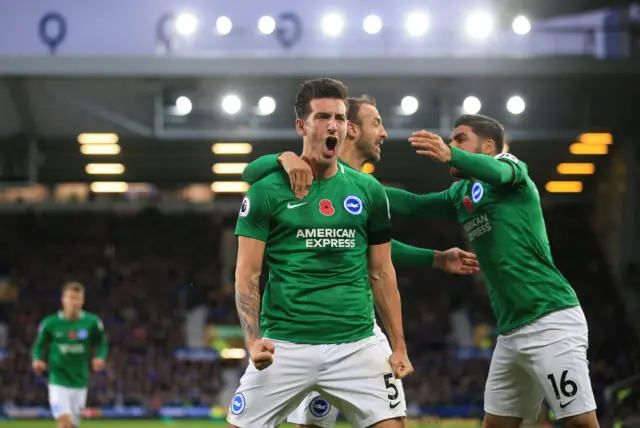 Lewis Dunk celebrates