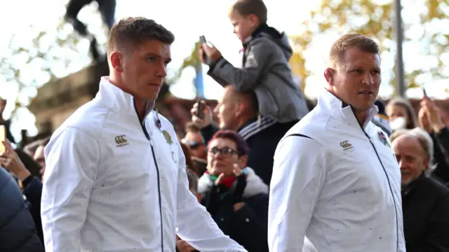 Owen Farrell and Dylan Hartley