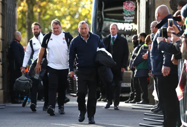 Eddie Jones off the bus