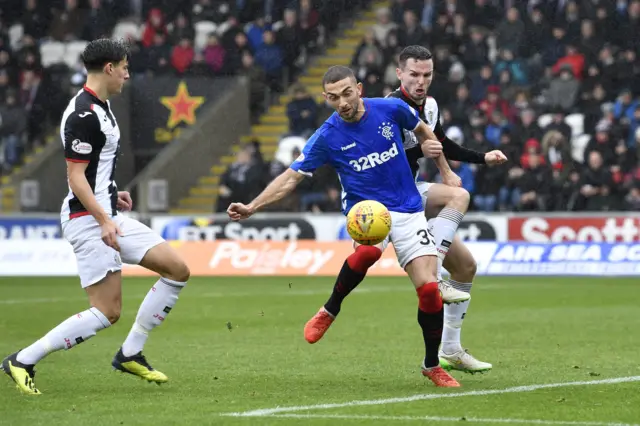 Eros Grezda (right) in action for Rangers