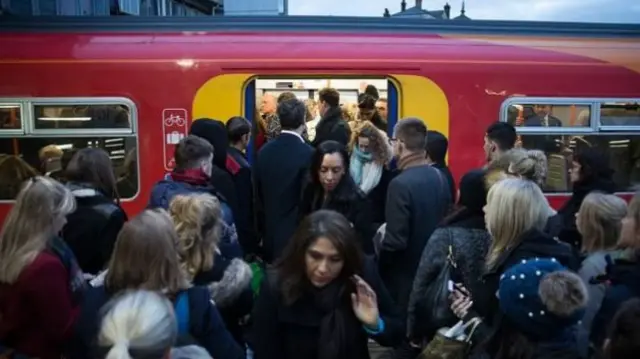 Crowded trains