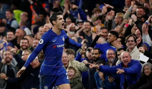 Morata celebrates