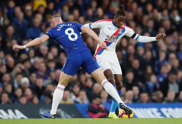 Ross Barkley with Wilfried Zaha