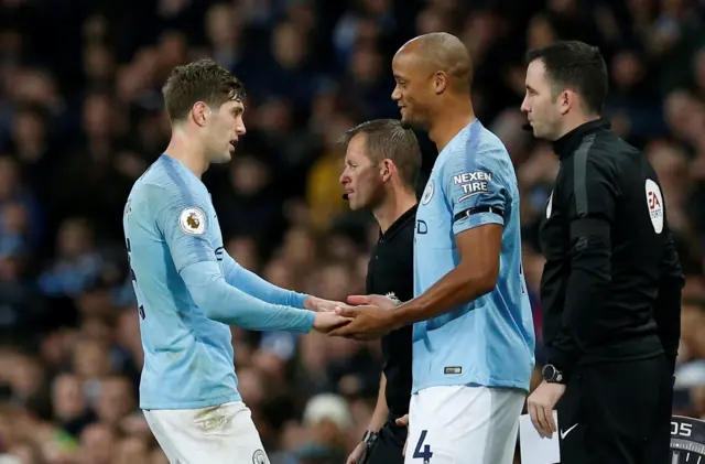 John Stones and Vincent Kompany