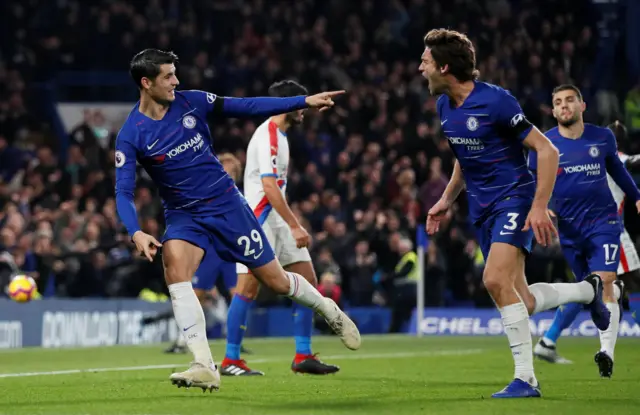 Morata scores for Chelsea