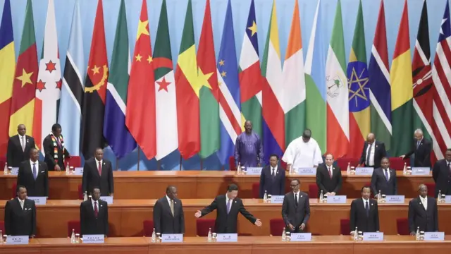 President Xi and African leaders at the FOCAC summit in Beijing, September 2018