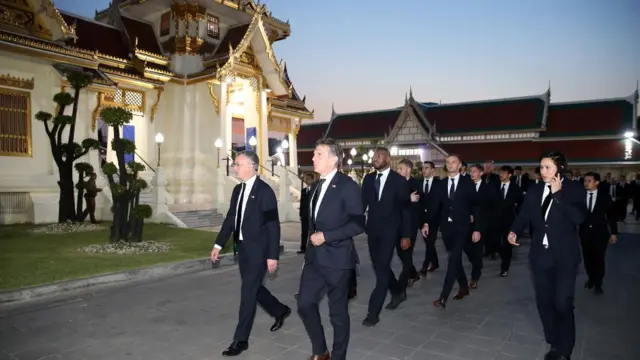 Leicester players in Thailand