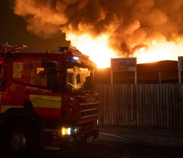 Cattle market fire