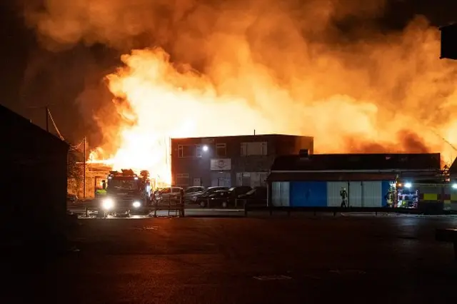 Cattle market fire