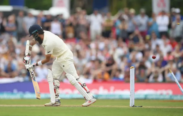 Moeen Ali bowled first ball