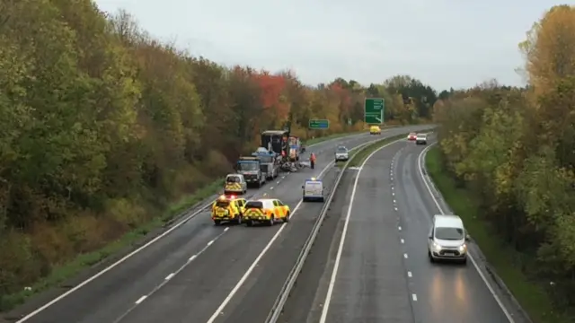 A30 fire scene