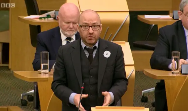 Scottish Green Party co-convener Patrick Harvie