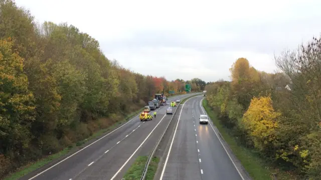 A30 lorry fire