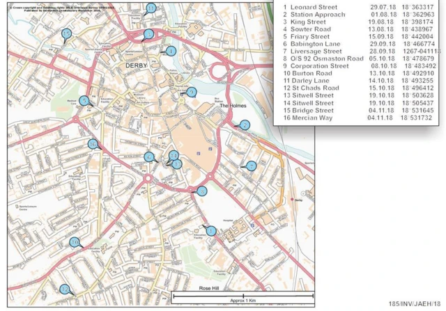 Map of reported sexual assaults