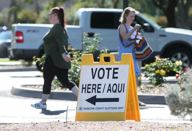 Voter sign in Phoenix, Arizona.