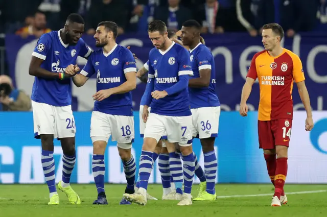 FC Schalke 04 players celebrate