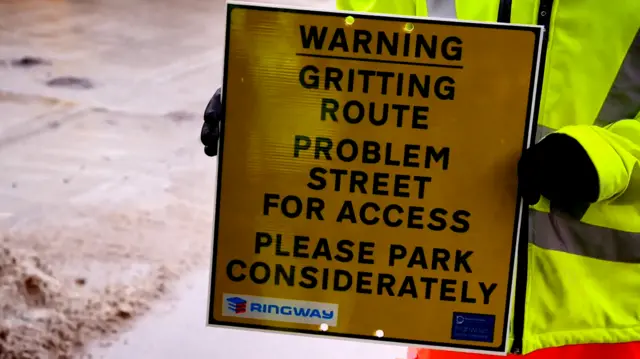 Gritting sign