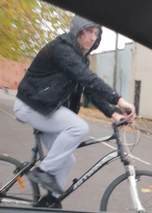 Photo of suspected bike-ridding sex abuser