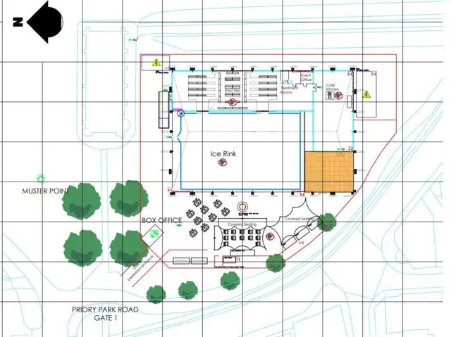 Priory Park Ice Rink Layout