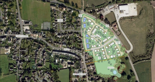 Site of new homes in Doveridge