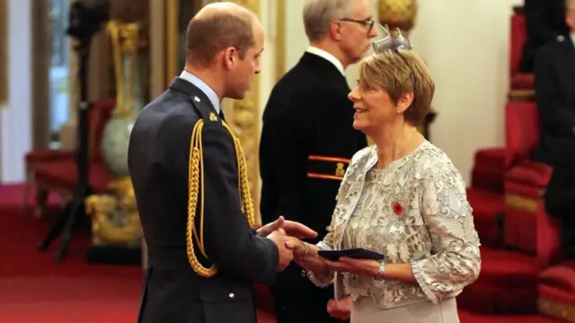 Sandra Jackson with the Duke of Cambridge