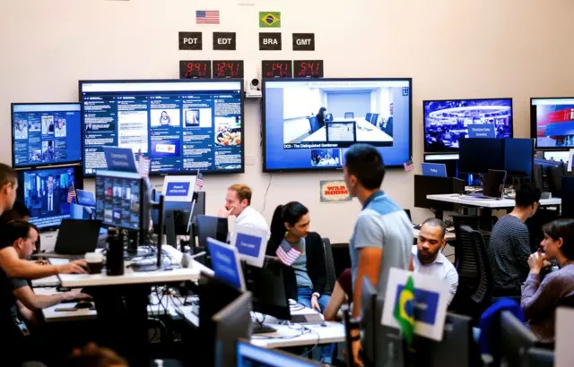 Facebook's election "war room" in Menlo Park, California