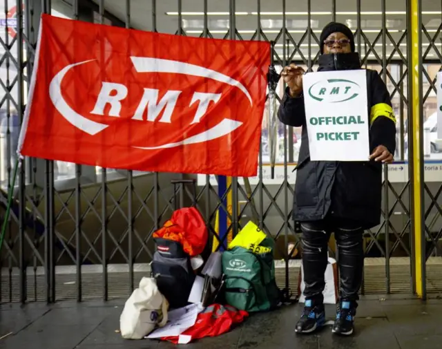 RMT picket line