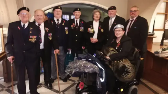 Veterans at the town hall